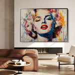 Portrait 054 Canvas Art 60 x 40 cm / Black
