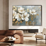 Floral 055 Canvas Art 60 x 40 cm / Black