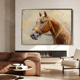 Horses 055 Canvas Art 60 x 40 cm / Black
