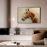 Horses 055 Canvas Art 60 x 40 cm / Black