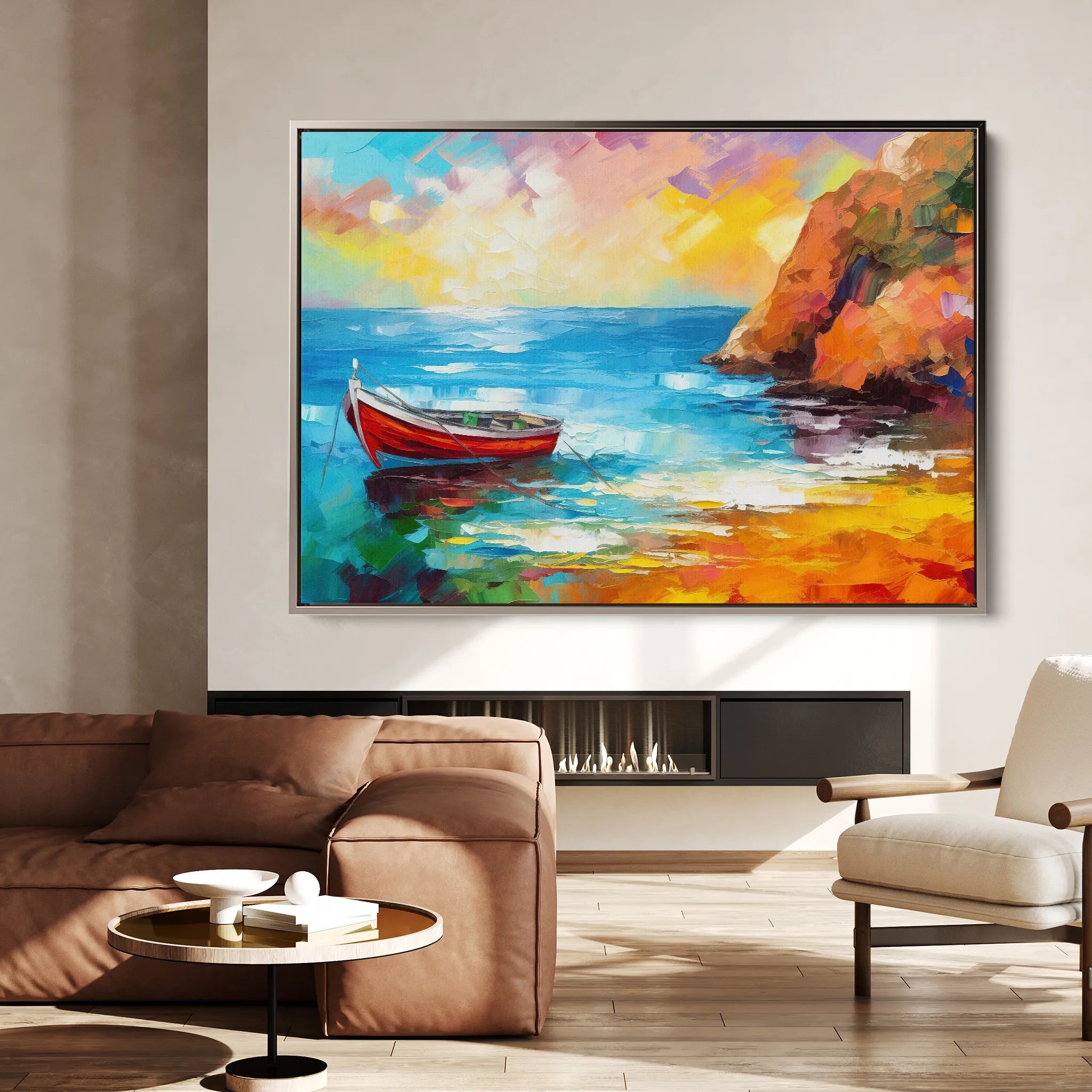 Landscape 055 Canvas Art 60 x 40 cm / Black