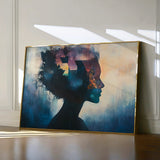 Portrait 055 Canvas Art 60 x 40 cm / Black