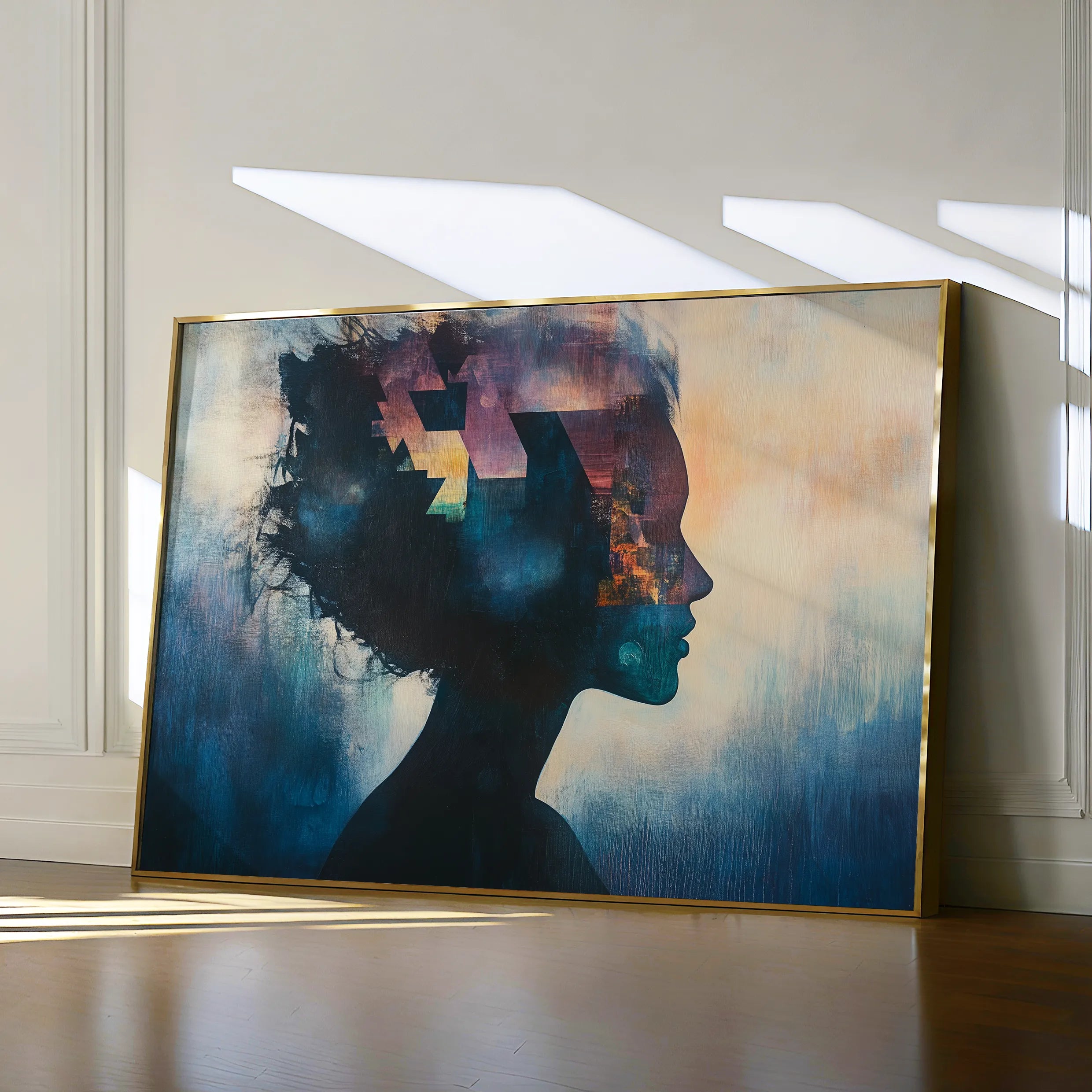 Portrait 055 Canvas Art 60 x 40 cm / Black