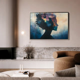 Portrait 055 Canvas Art 60 x 40 cm / Black