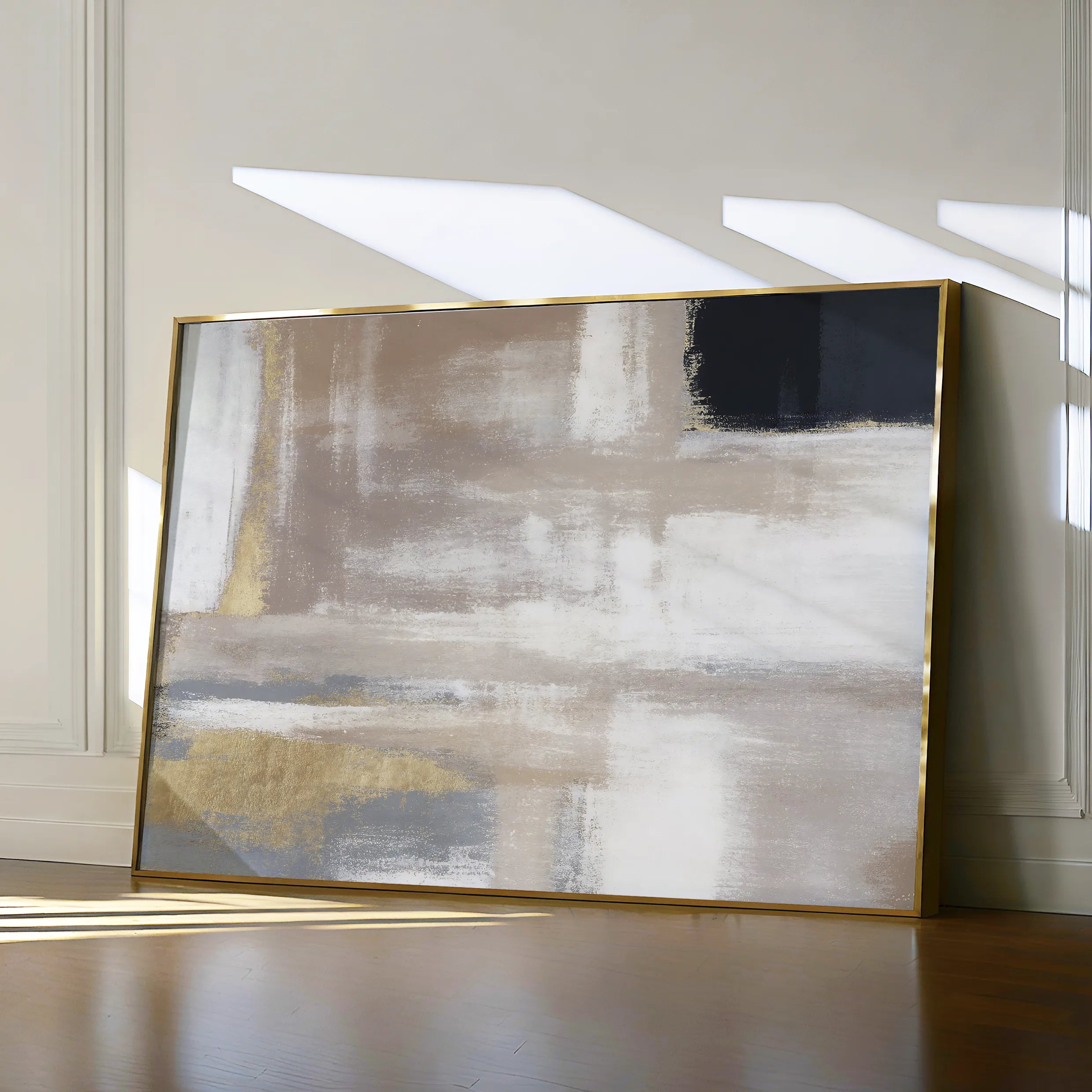 Abstract 056 Canvas Art 60 x 40 cm / Black