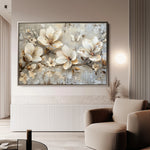 Floral 056 Canvas Art 60 x 40 cm / Black