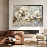 Floral 056 Canvas Art 60 x 40 cm / Black