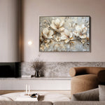 Floral 056 Canvas Art 60 x 40 cm / Black