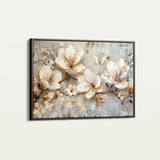 Floral 056 Canvas Art 60 x 40 cm / Black