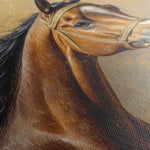 Horses 056 Canvas Art 60 x 40 cm / Black