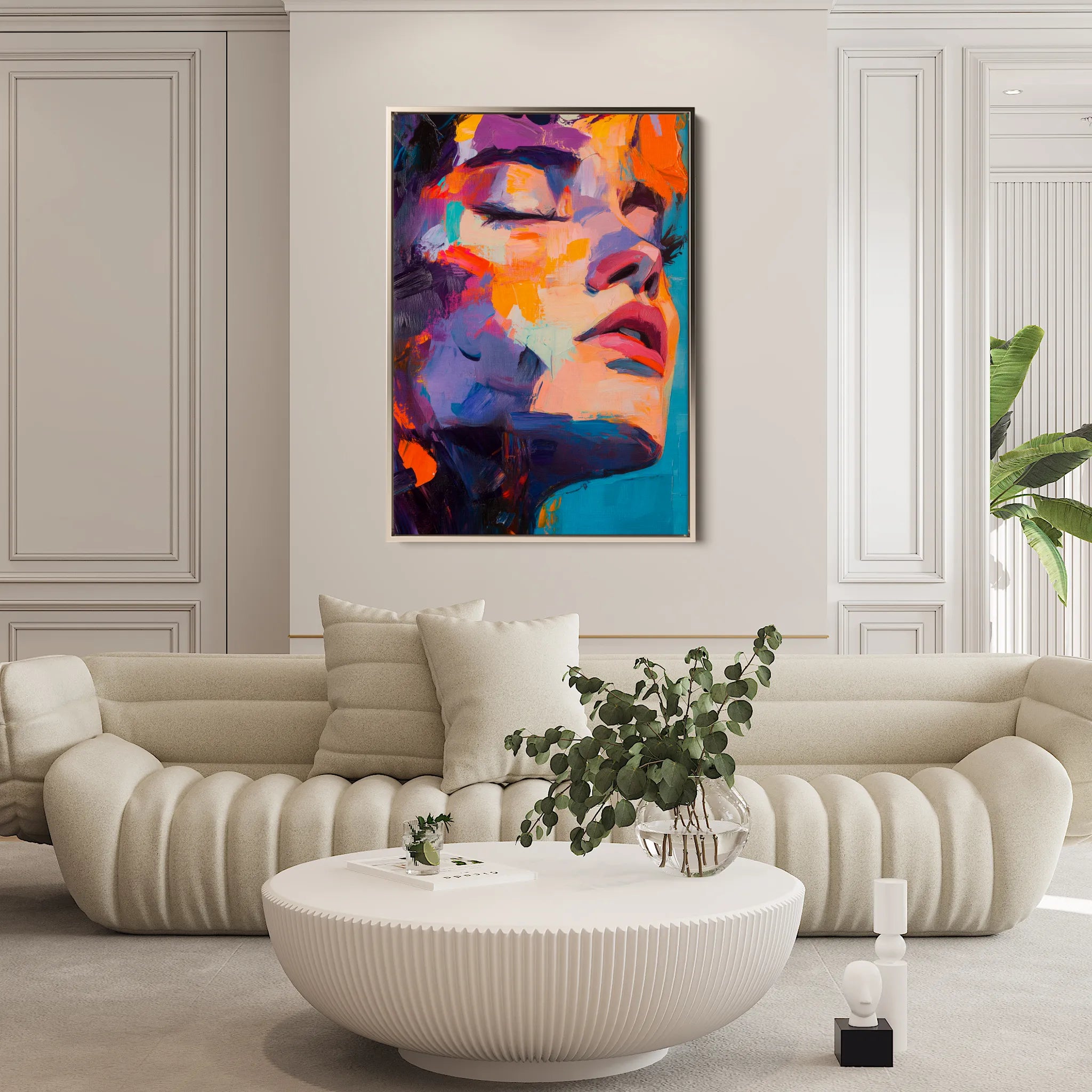 Portrait 056 Canvas Art 60 x 40 cm / Black