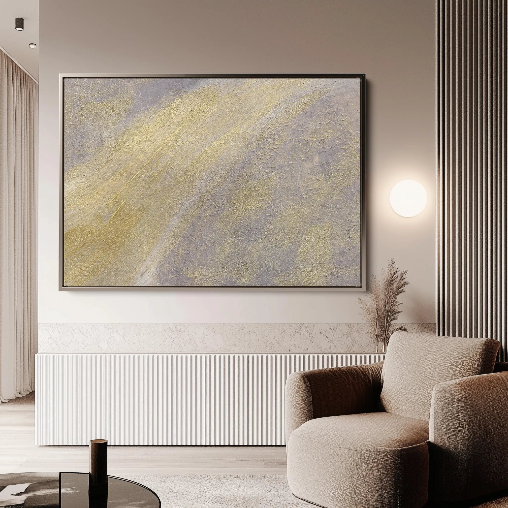 Abstract 057 Canvas Art 60 x 40 cm / Black