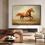 Horses 057 Canvas Art 60 x 40 cm / Black