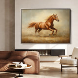 Horses 057 Canvas Art 60 x 40 cm / Black