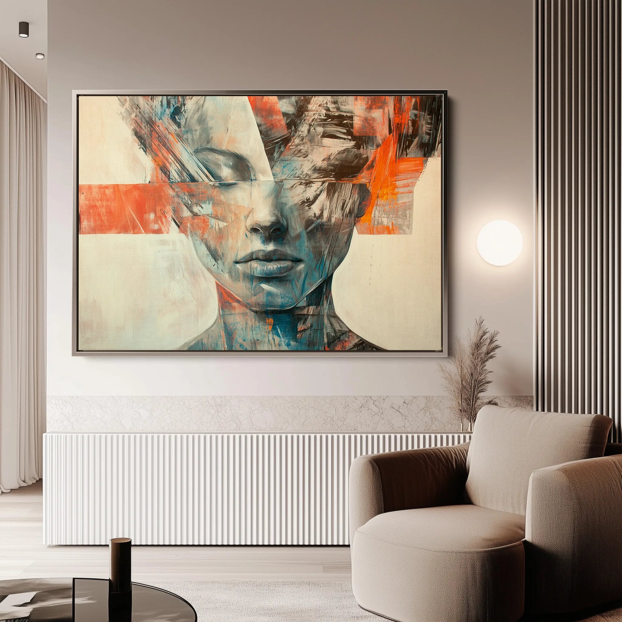 Portrait 057 Canvas Art 60 x 40 cm / Black