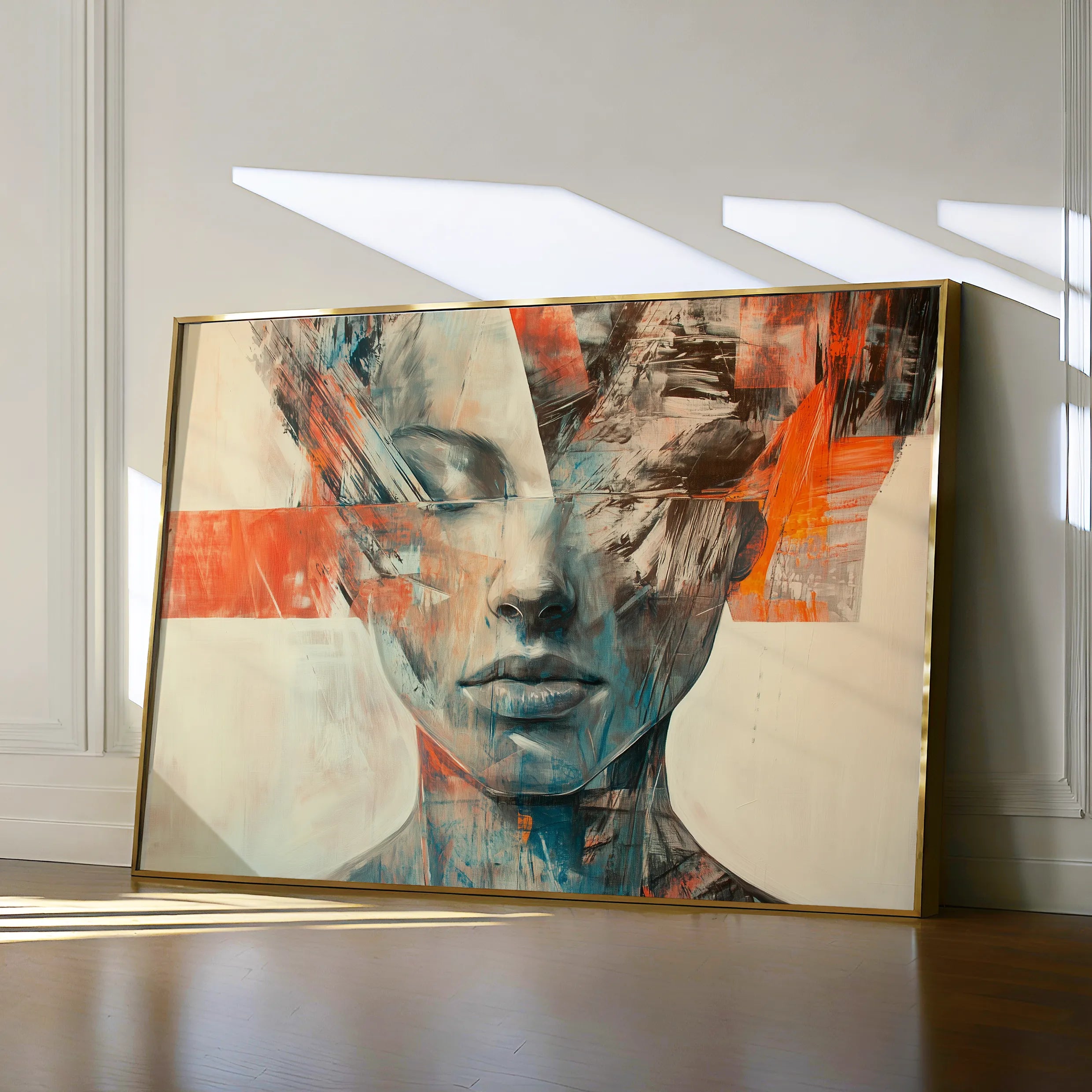 Portrait 057 Canvas Art 60 x 40 cm / Black
