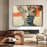 Portrait 057 Canvas Art 60 x 40 cm / Black