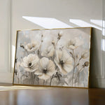 Floral 058 Canvas Art 60 x 40 cm / Black