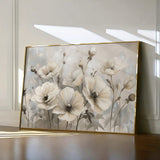 Floral 058 Canvas Art 60 x 40 cm / Black