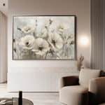 Floral 058 Canvas Art 60 x 40 cm / Black