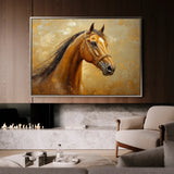 Horses 058 Canvas Art 60 x 40 cm / Black