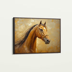 Horses 058 Canvas Art 60 x 40 cm / Black