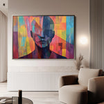 Portrait 058 Canvas Art 60 x 40 cm / Black