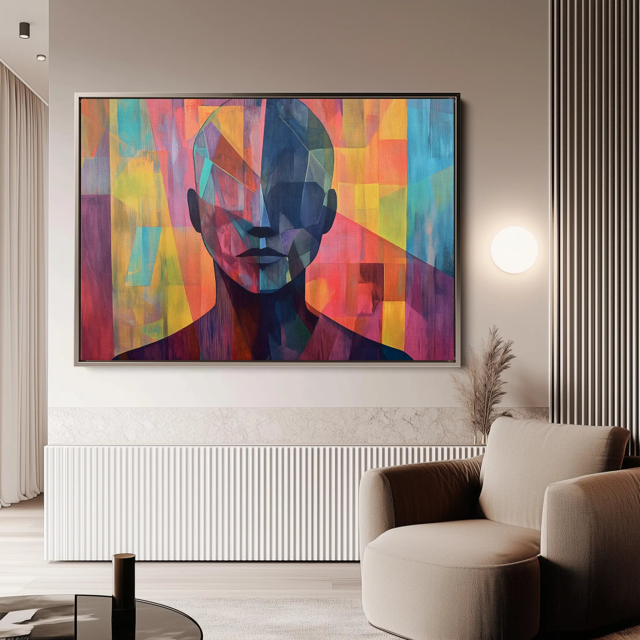 Portrait 058 Canvas Art 60 x 40 cm / Black