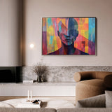 Portrait 058 Canvas Art 60 x 40 cm / Black