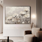 Floral 059 Canvas Art 60 x 40 cm / Black