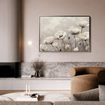 Floral 059 Canvas Art 60 x 40 cm / Black