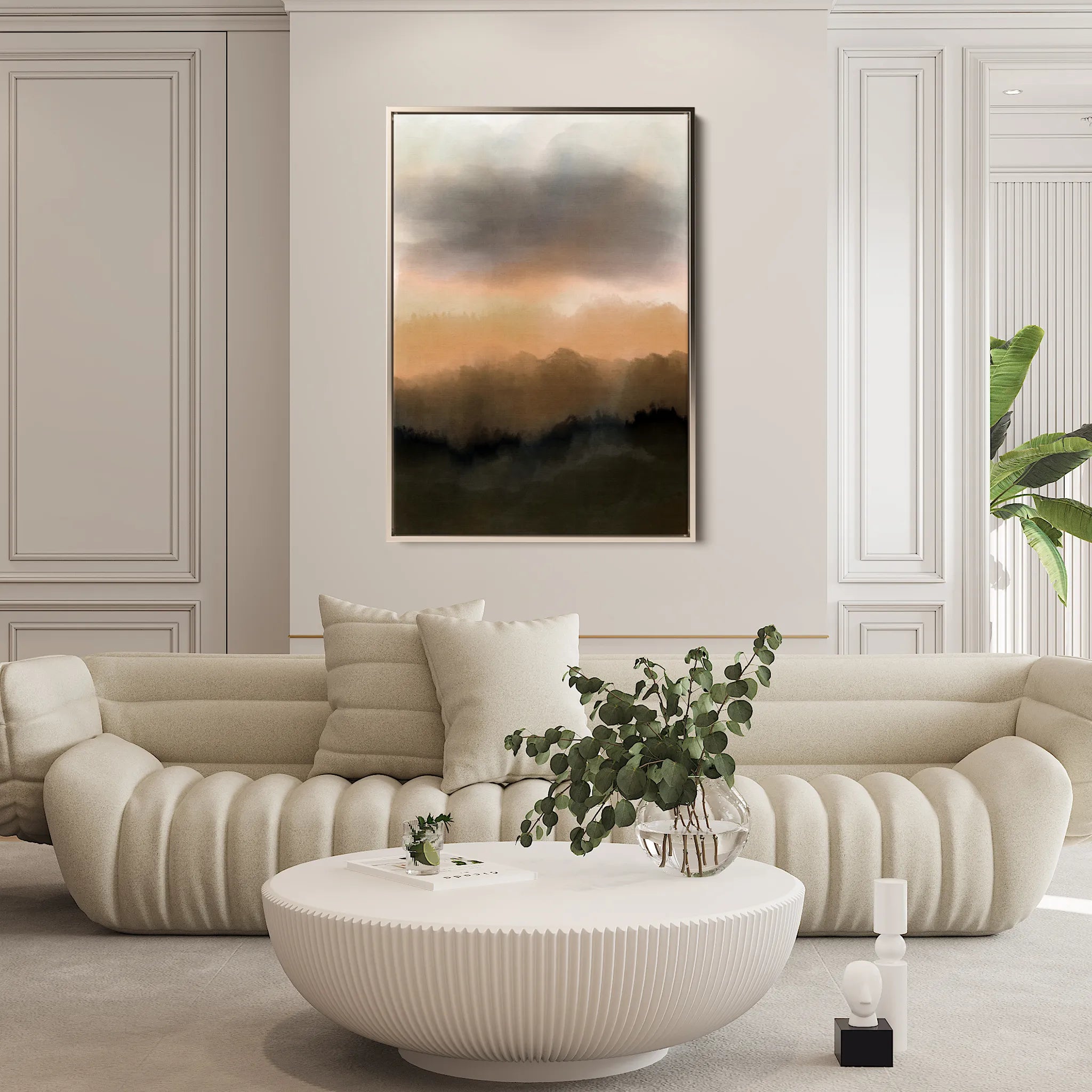 Landscape 059 Canvas Art 60 x 40 cm / Black