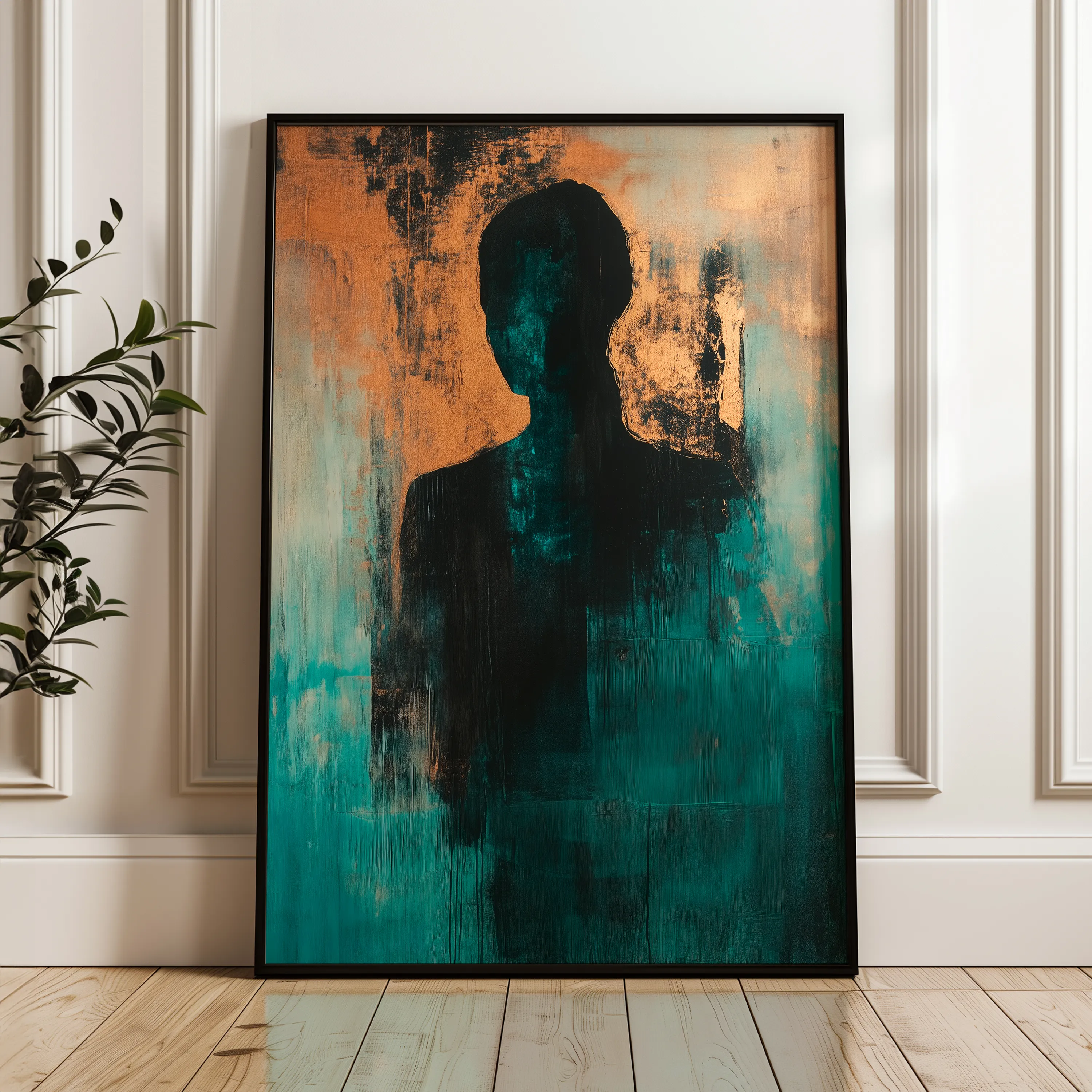 Portrait 059 Canvas Art 60 x 40 cm / Black