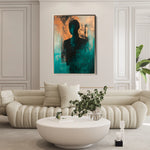 Portrait 059 Canvas Art 60 x 40 cm / Black