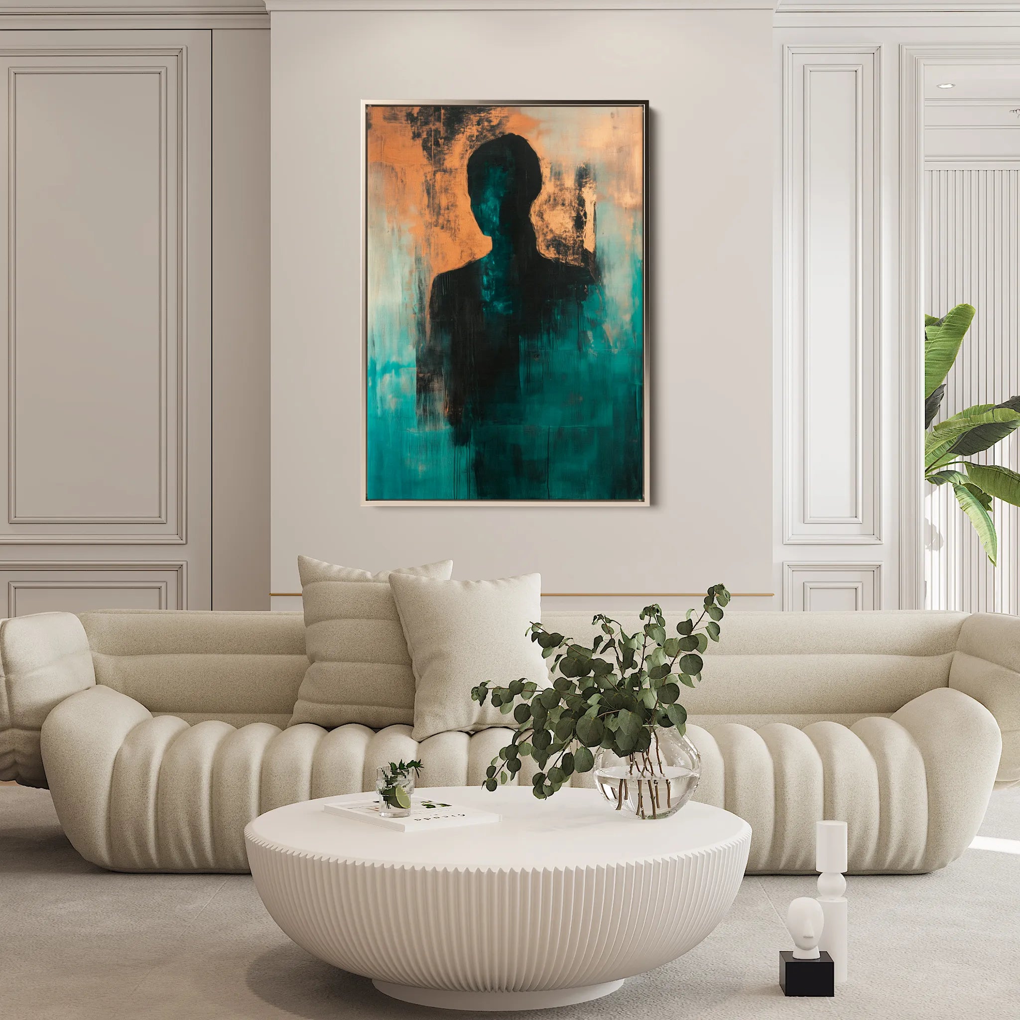 Portrait 059 Canvas Art 60 x 40 cm / Black
