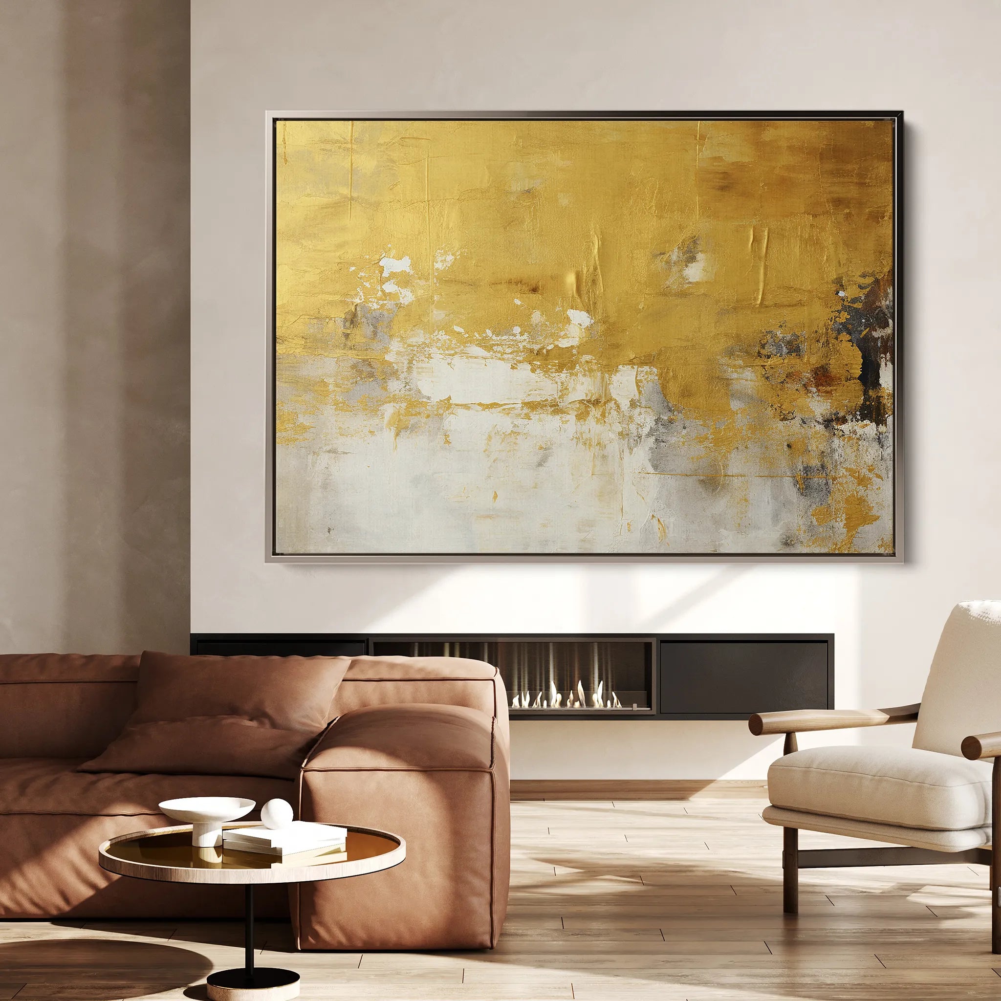 Abstract 060 Canvas Art 60 x 40 cm / Black