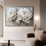 Floral 060 Canvas Art 60 x 40 cm / Black