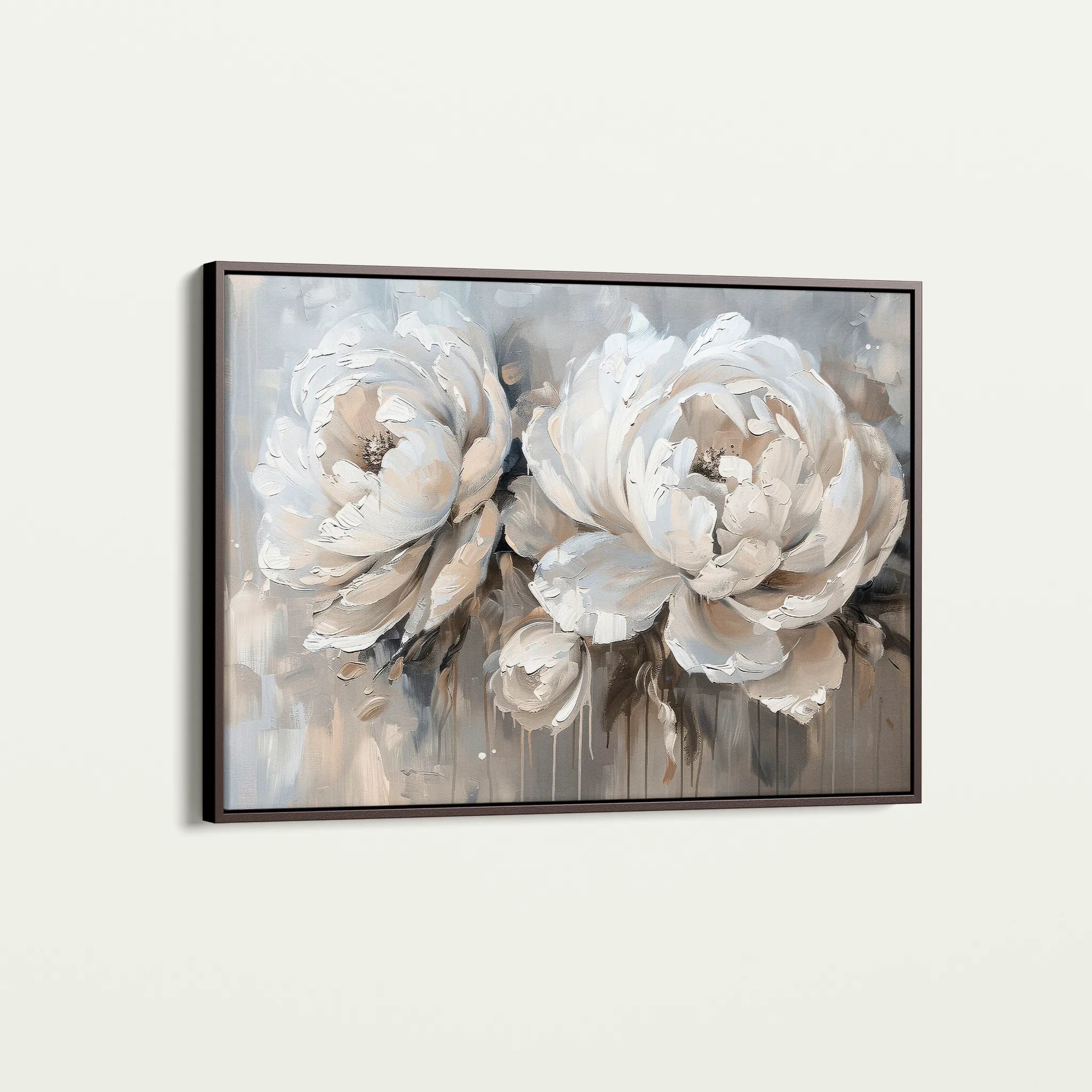 Floral 060 Canvas Art 60 x 40 cm / Black