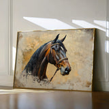 Horses 060 Canvas Art 60 x 40 cm / Black