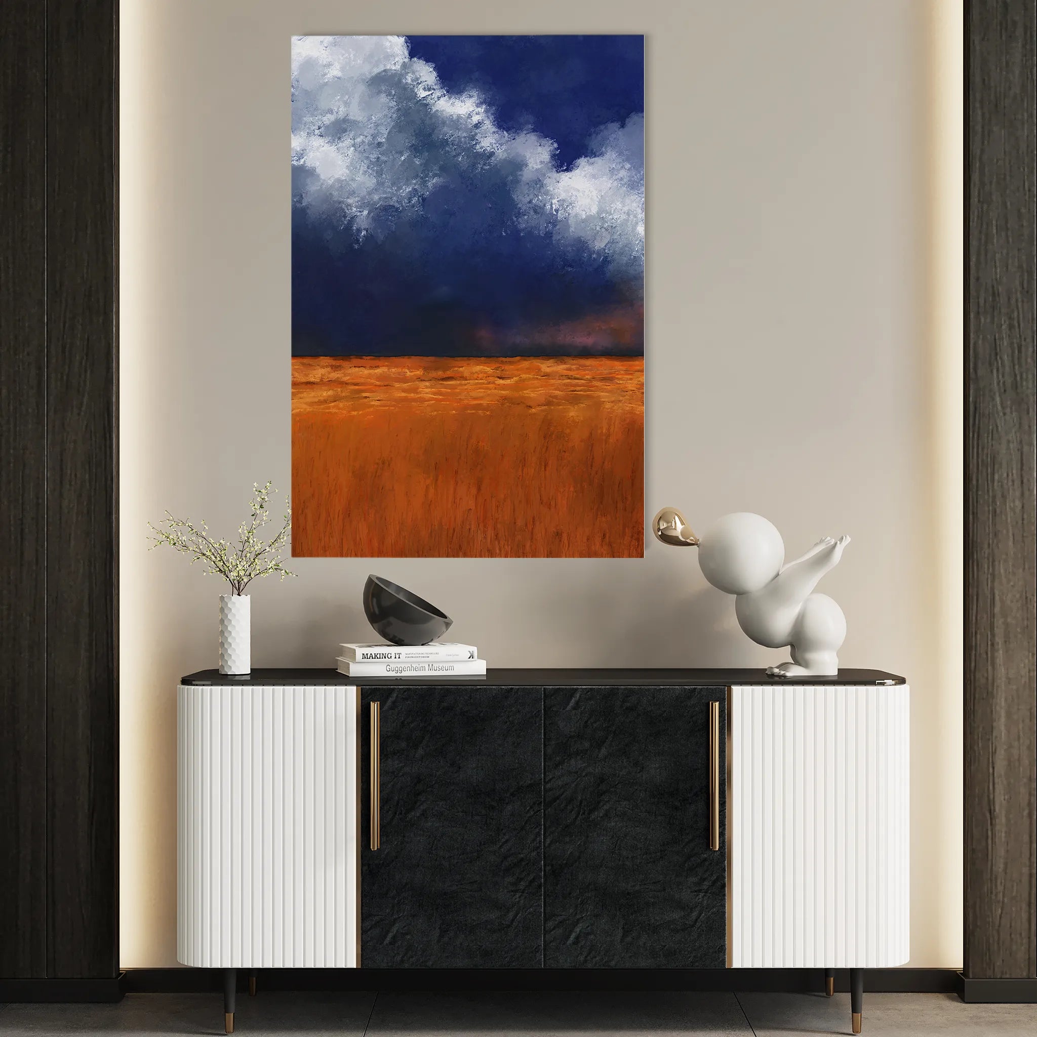Landscape 060 Canvas Art 60 x 40 cm / Black