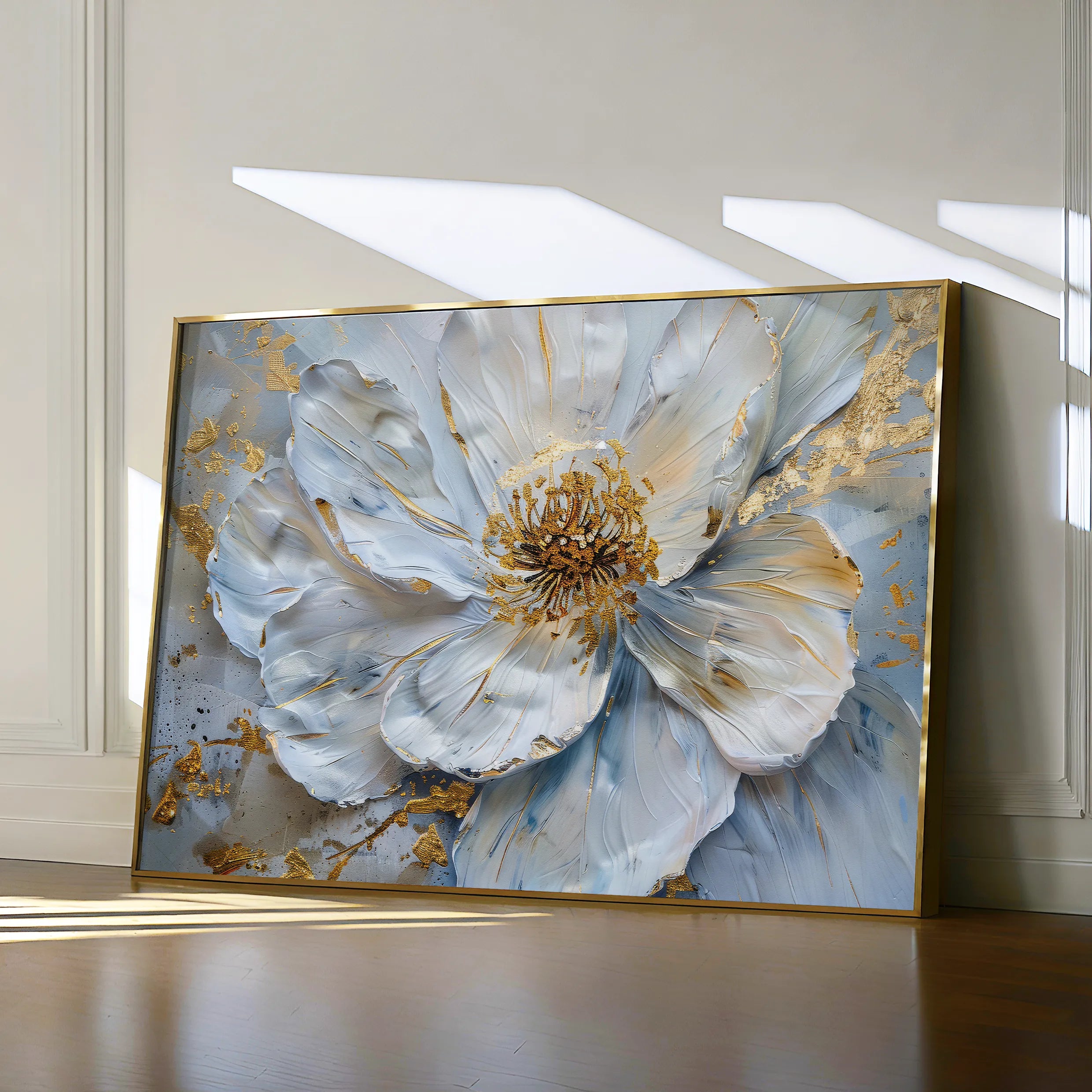 Floral 061 Canvas Art 60 x 40 cm / Black