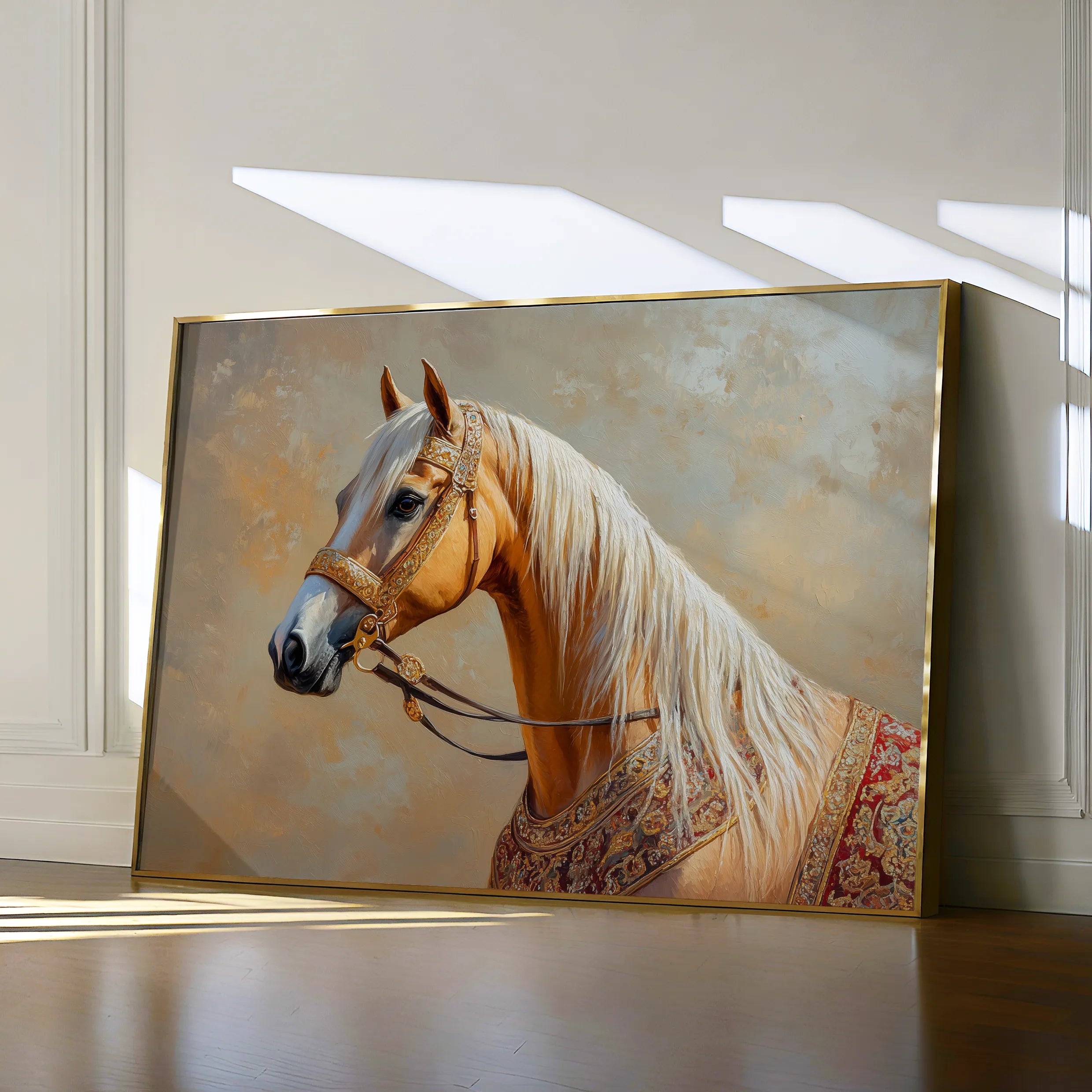 Horses 061 Canvas Art 60 x 40 cm / Black