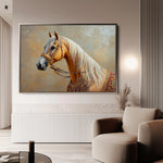 Horses 061 Canvas Art 60 x 40 cm / Black