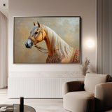 Horses 061 Canvas Art 60 x 40 cm / Black
