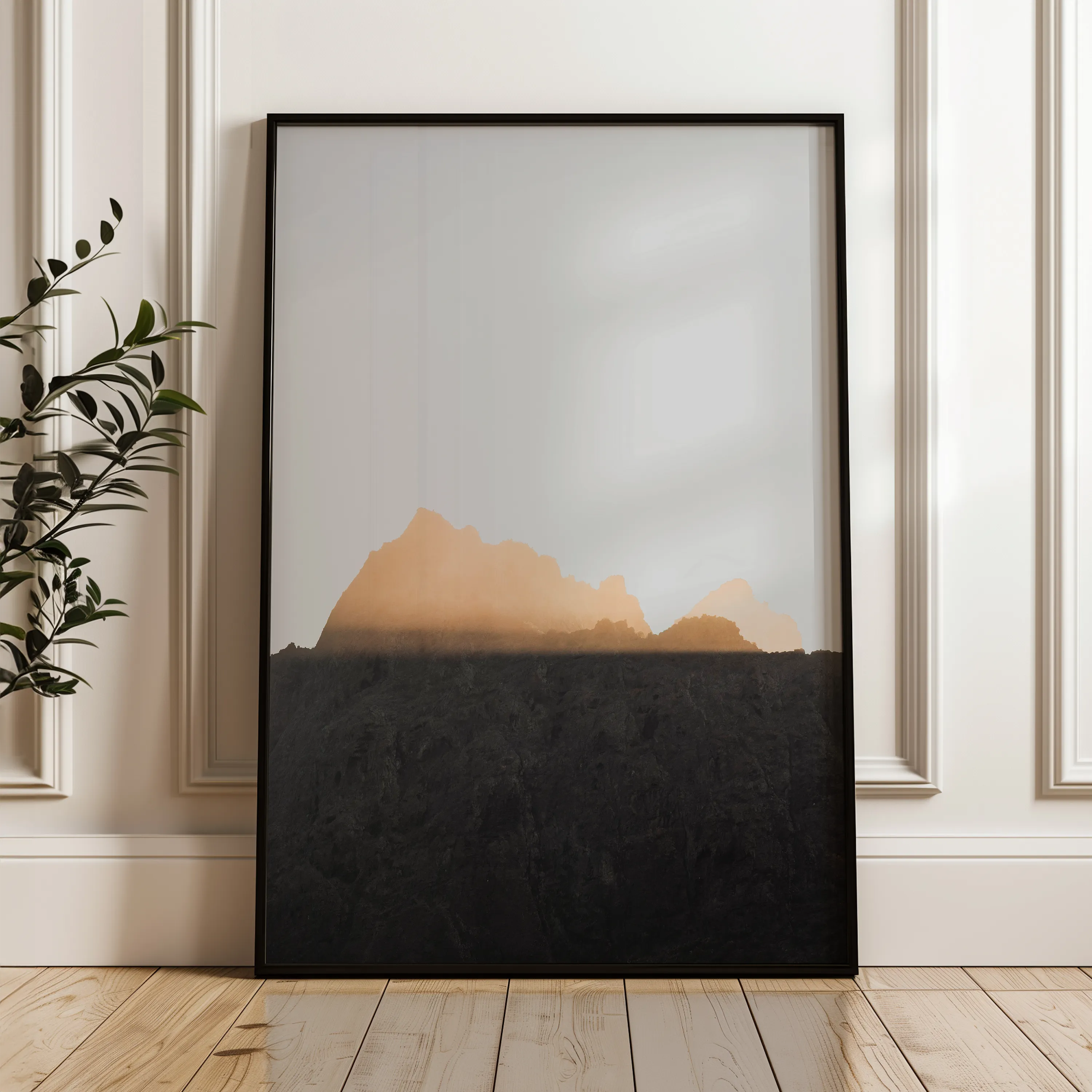 Landscape 061 Canvas Art 60 x 40 cm / Black