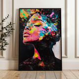 Portrait 061 Canvas Art 60 x 40 cm / Black