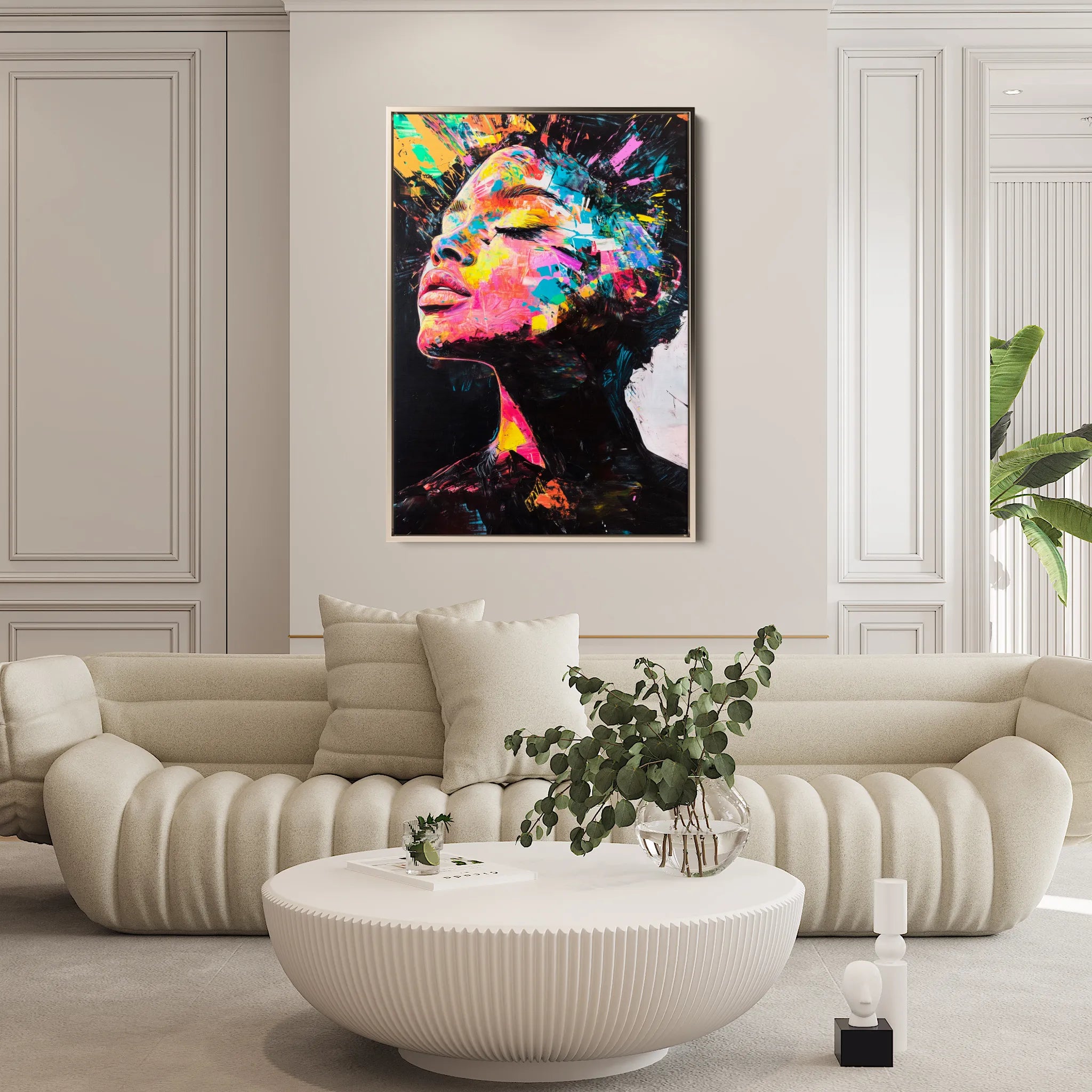 Portrait 061 Canvas Art 60 x 40 cm / Black