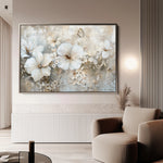Floral 062 Canvas Art 60 x 40 cm / Black