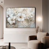 Floral 062 Canvas Art 60 x 40 cm / Black