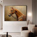 Horses 062 Canvas Art 60 x 40 cm / Black